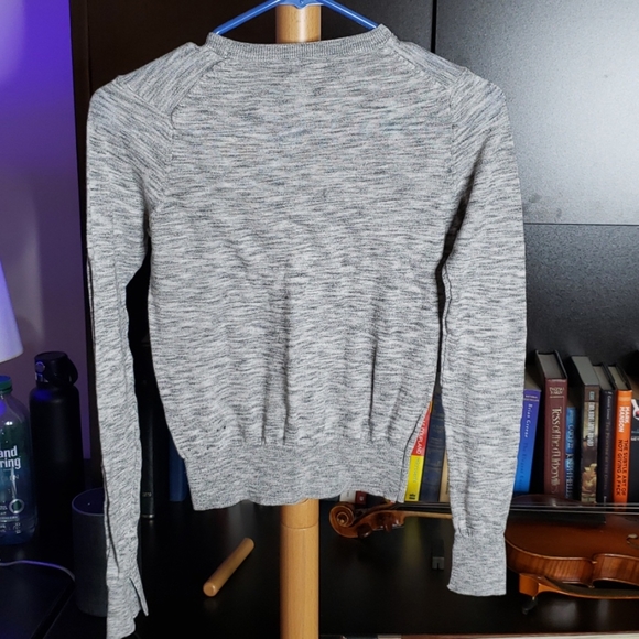 Zara Gray Marled Knit Tee - Picture 2 of 3